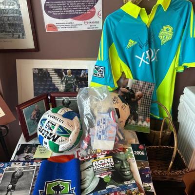Sounders signed memorabilia