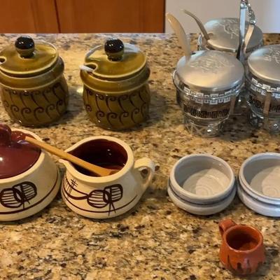 Retro Kitchen Charm – MCM Libby, Israel Pottery & Collectible Condiment Set