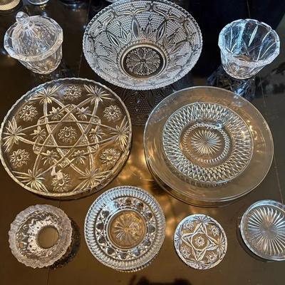 Large Vintage Crystal Collection by Anchor Hocking & More