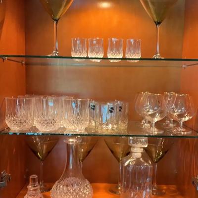Large Lot: Martini Glasses, Highballs, Snifters & More