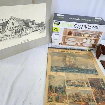 Ted Drew's STL Portrait, Men's Brand New Wallets, Shelf Organizer & 1929 Chicago Tribune