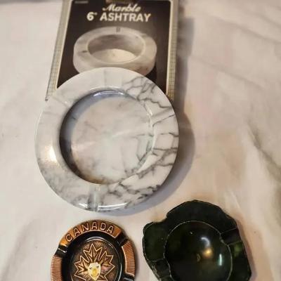 Vintage Ashtrays - Marble, Alabaster & Canada 