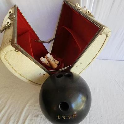 Let's Go Bowling! Vintage Bowling Ball and Bag