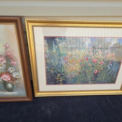 A Garden is A Sea of Flowers by Ross Sterling & A Still Flower Painting
