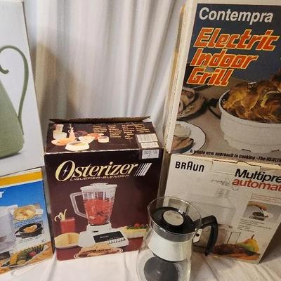 Small Appliances - Blender, Tater Twister, Electric Indoor Grill, Multipress