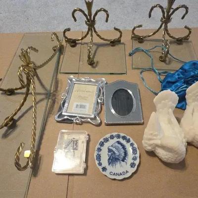 Glass Shelves, Doves, Little Picture Frames & Other Items