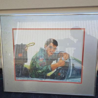 Tom Cruise, depicting him as Captain Pete "Maverick" Mitchell in the movie Top Gun