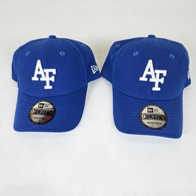 S Lot #B142 - NWT Two New Era 9Forty Mens Cap Air Force Falcons Hat Blue USAF Academy Adjustable