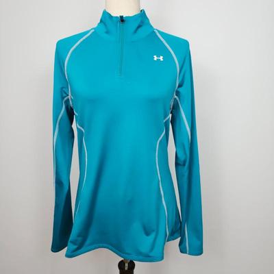 Lot #B116 - Under Armour ColdGear 1/4 Zip Semi-Fitted Pullover Top Women's Size LargeLot 