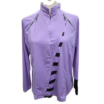 Lot #B134 - Jamie Sadock Purple & Black 1/4 Zip Golf Shirt Women's Size MediumLot #B135 - Suede Leather Chaps