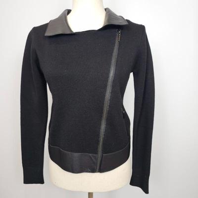 Lot #B111 - NWT Neiman Marcus Moto Style Sweater Jacket Women's Size Small