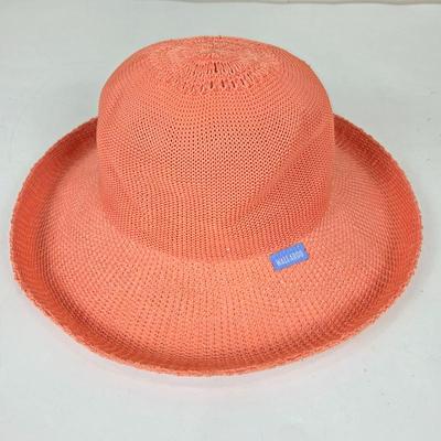 Lot #B148 - Wallaroo Hat Company Petite Victoria Poly-Straw Hat Coral