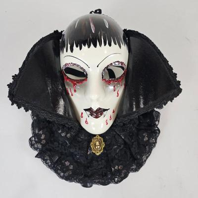 A Lot #B2 - Original Hand Painted Venetian Vampire Mask
