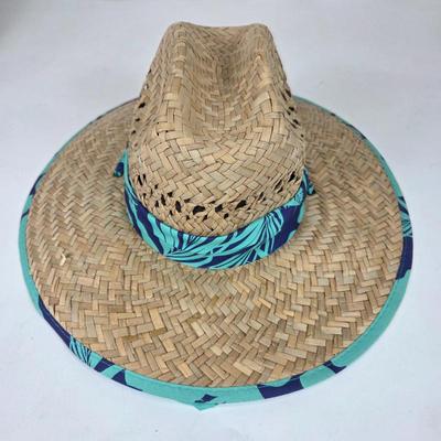 Lot #B153 - Ocean Pacific Tropical Print Straw Lifeguard Hat