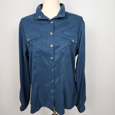 Lot #B124 - Jamie Sadock Navy Blue 1/4 Zip Golf Shirt Women's Size Large
