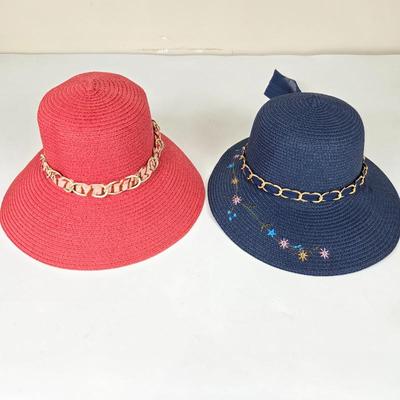 Lot #B152 - Two Wide Brim Beach Hats