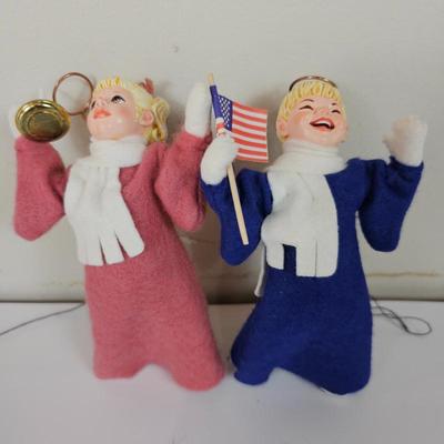L Lot #B38 - Two Handmade Simpich Angels "Tommy" & "Krista"
