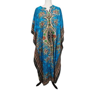 S Lot #B59 - Women's Thai Kaftan Dress 100% Cotton Thailand, One Size