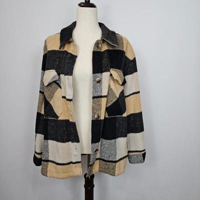 Lot #B94 - Ashley by 21 International Outerwear Flannel Jacket Size Small