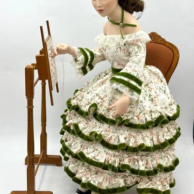 Danbury Mint Saturday Evening Post Cover Girls Collection Sampler Porcelain Doll