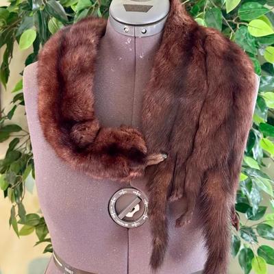Dark Brown Mink Stole #2