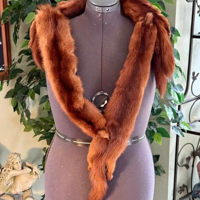 Vintage Reddish Mink Stole 