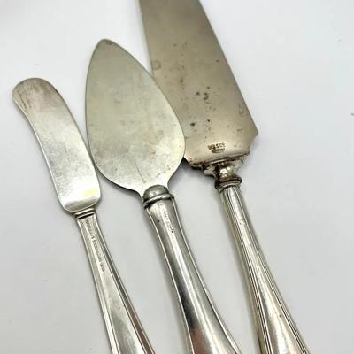 (3) Sterling Silver Knives & Serving Pieces