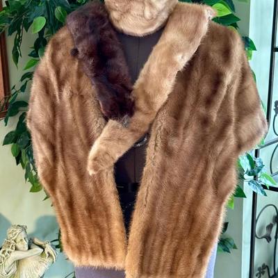 Vintage Mink Fur Stoles & Collar Lot With Hat— Bay State & Deborah Exclusive