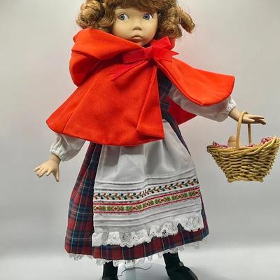 Ashton-Drake Little Red Riding Hood by Dianna Effner — Porcelain Face & Doll Stand