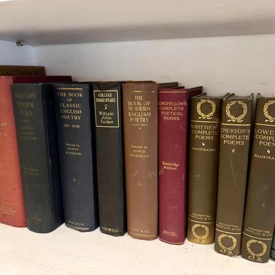 (11) Vintage Poetry & Literature Collection — Houghton Mifflin, Crowell, Wise & Co., and Others