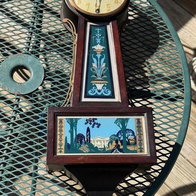 Antique New Haven Banjo Wall Clock – 8-Day Time Movement