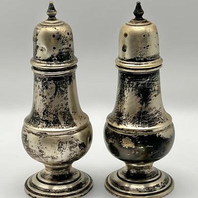 Sterling Silver Salt & Pepper Shakers by Rogers Silver Co.