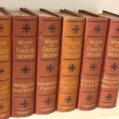 (12) Works of Charles Dickens — Library Edition, William L. Allison Co.