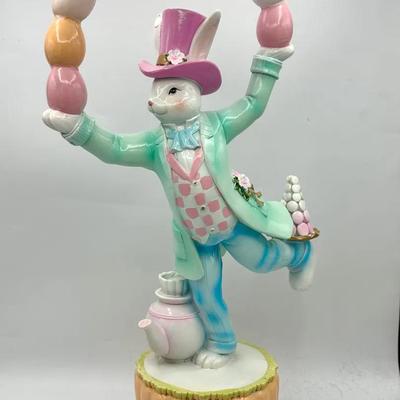 16” Juggling Easter Bunny Figurine 