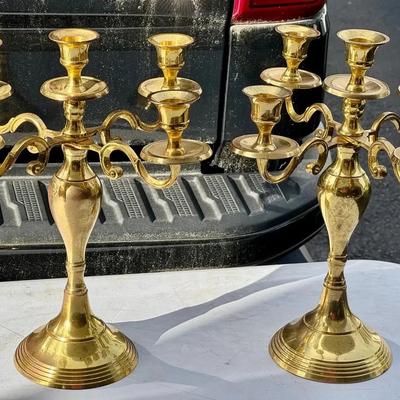 (2) Brass Candelabras