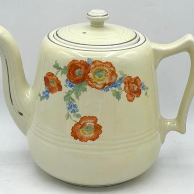 Hall China "Orange Poppy" coffee pot