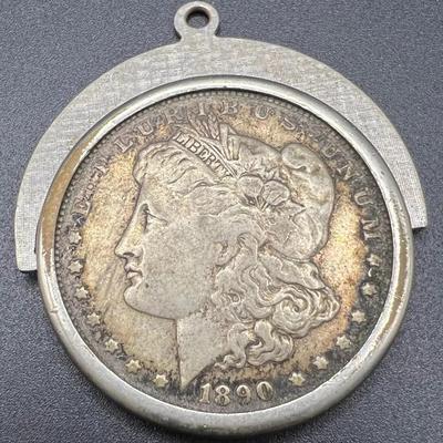1890 O Silver Morgan Dollar Coin Pendant Jewelry