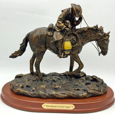 The Dawn’s Early Light” Bronze-Look Western Sculpture