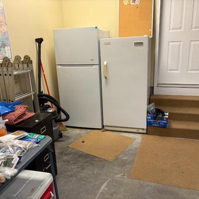 upright freezer and refrigerator