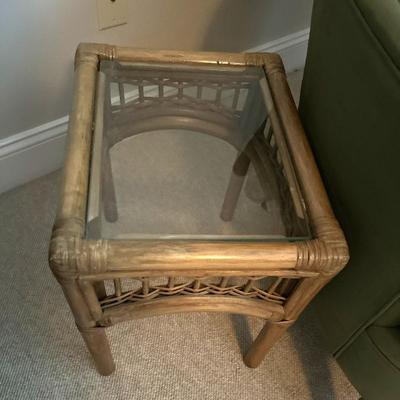 Sale Photo Thumbnail #98: Cute little side table that matches rattan chair
