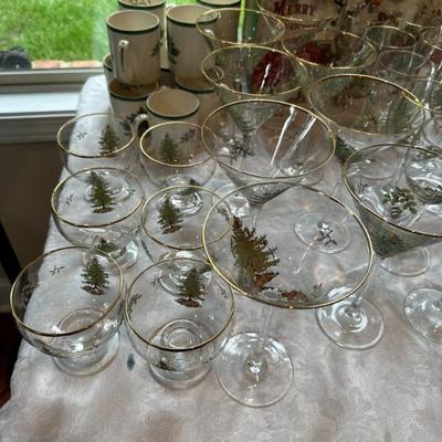 Sale Photo Thumbnail #165: whole collection of Spode Christmas dishes and glassware