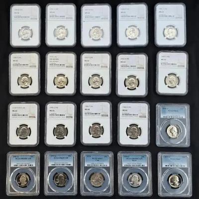 20 PCGS/NGC Graded Washington Quarters