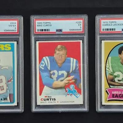 1969, 1972, 1970 Topps PSA Graded Football Cards
