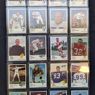 20 1961 Fleer Football Cards, Some Rookies
