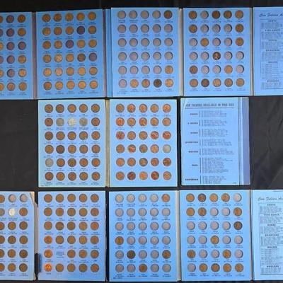 5 Whitman Albums Of Lincoln Wheat Cents 