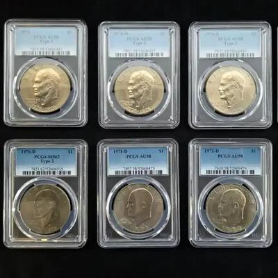 10 PCGS Graded Eisenhower Dollars