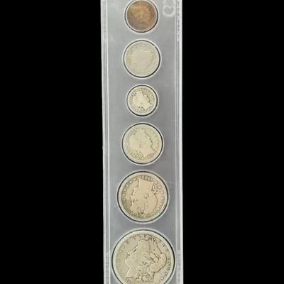 Silver Dollars/Half, Quarter, Dime, Nickel, Cent Set 1891-1914