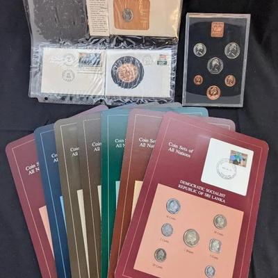 Group of Foreign Uncirculated Coin Sets & First Day Covers