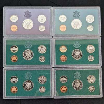 6 Mint Issued Proof Sets 1993 - 1998 