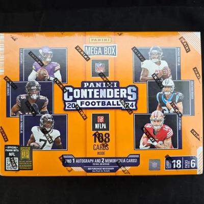 2024 Panini Contenders Sealed Mega Box, Factory Sealed